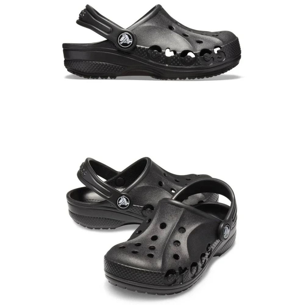 Crocs Kids Baya Clog K Kids Black Iconic Comfort Slipons Size Youth US C13- NWT